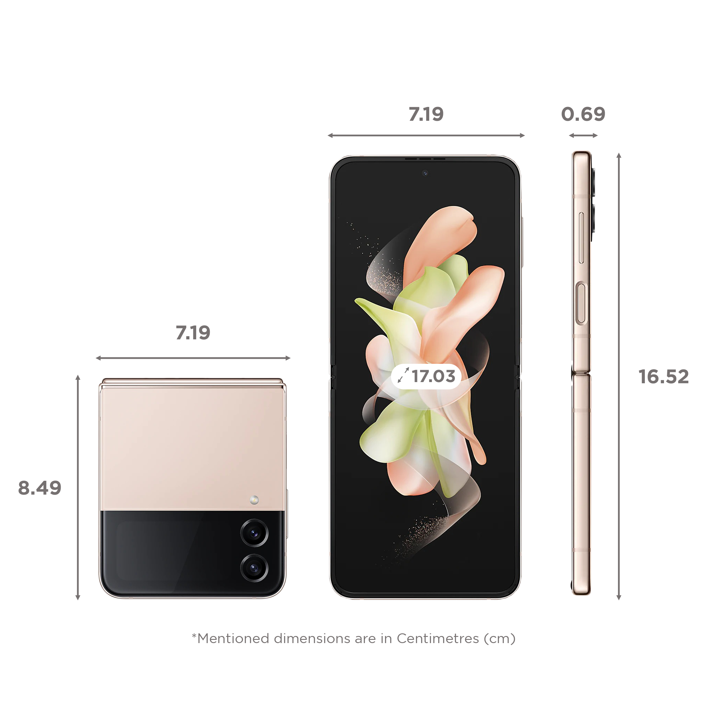 スマートフォン本体 Galaxy Z Flip4 256GB Pink Gold Buy SAMSUNG Galaxy Z Flip4 5G (8GB RAM, 256GB, Pink Gold